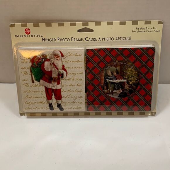 American Greetings hinged Christmas photo frame - Picture 1 of 5